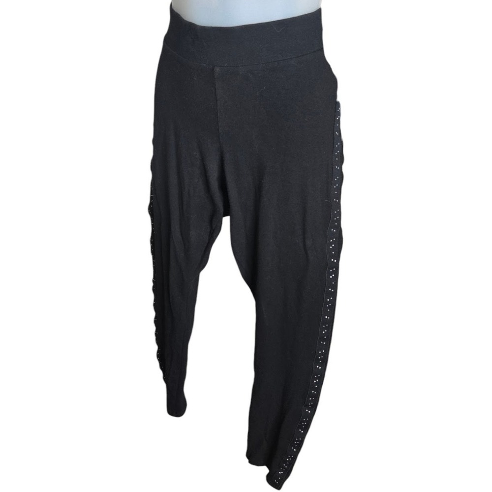 Torrid Womens Rhinestone Side Stripe Leggings‎ Glam Bling Size 2X Black Pull On